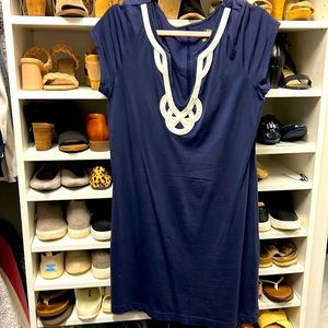 Lilly Pulitzer Navy Blue Dress with White Trim